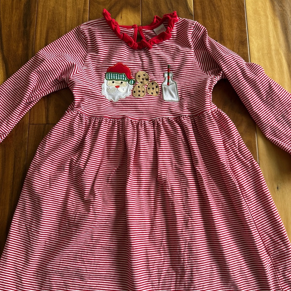 Stitchy Fish Santa embroidery dress size 8